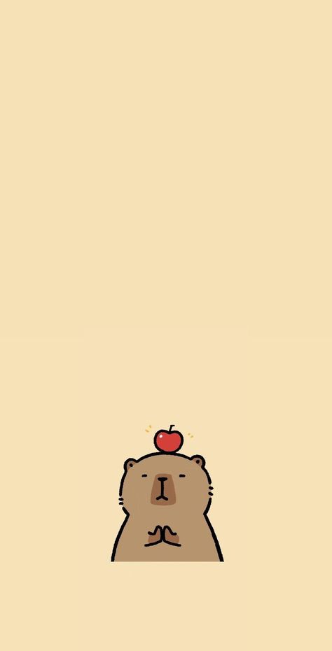 Silly Wallpapers Iphone, Capybara Wallpaper, 3d Wallpaper Cute, Doodle Background, Cute Summer Wallpapers, Iphone Wallpaper Themes, Cute Doodles Drawings, Bear Wallpaper, Flower Phone Wallpaper