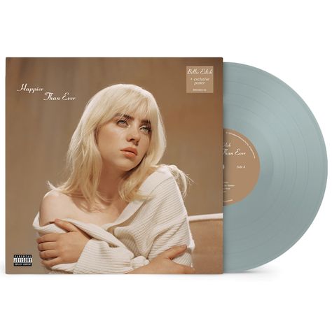 Happier Than Ever Vinyl, Billie Eilish Happier Than Ever, James Bond Theme, Vinyl Poster, Happier Than Ever, Song Of The Year, Hi-fi, Blue Vinyl, Lp Albums