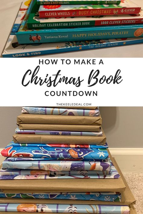 How to make a Christmas book countdown and enjoy reading together as a family each night. Put together a Christmas Book Advent Countdown on the Cheap. Christmas Book Box Ideas, Diy Book Advent Calendar, Countdown To Christmas, Christmas Book Countdown, Book Advent Calendar, Advent Book Countdown, Christmas Advent Book Calendar, Books Advent Calendar, Advent Books For Kids