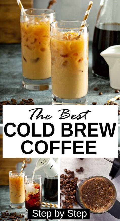 Dunkin Cold Brew Recipe, Best Iced Coffee Recipe, Cold Brew Coffee Ratio, Diy Cold Brew Coffee, Brew Coffee Recipe, The Best Iced Coffee, Best Cold Brew Coffee, Make Cold Brew, Steeped Coffee