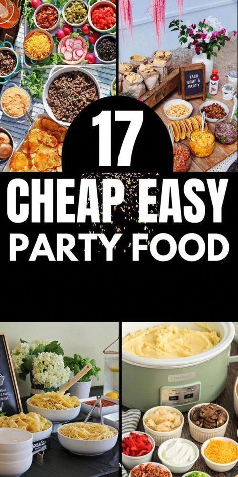 Need some cheap party food ideas for a crowd? Check out these party foods for a crowd on a budget. Including inexpensive party food ideas like nacho bar, Christmas food bar ideas, taco bar, and more awesome options! #FestiveHolidayFeasts Easy Cheap Party Food, Cheap Party Food Ideas, Party Foods For A Crowd, Inexpensive Party Food, International Appetizers, Teen Party Food, Cheap Catering, Adult Birthday Party Food, Foods For A Crowd