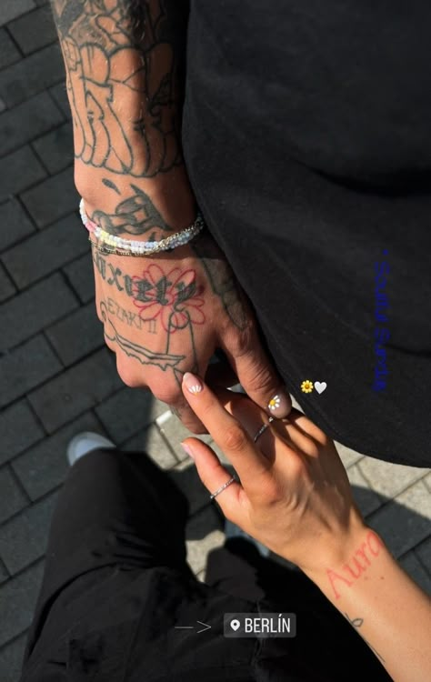 Tattooed Couple Aesthetic, Tattoo Couple Aesthetic, Bae Gift, Hand Tatto, Boys With Curly Hair, Boy Tattoos, The Love Club, Couple Picture Poses, Hair Stylist Life