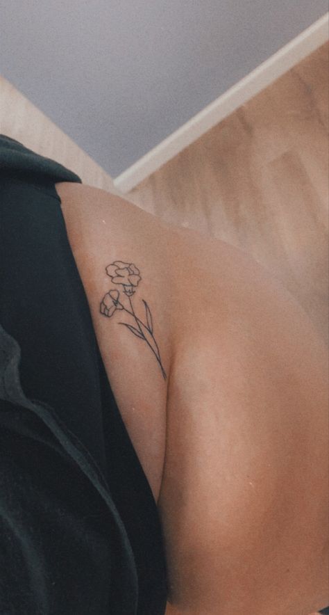 Minimal Marigold Tattoo, Marigold And Poppy Tattoo, Marigold Flower Tattoo, Marigold Tattoo, Unique Small Tattoo, Tiny Tats, Marigold Flower, Piercing Ideas, Small Tattoo