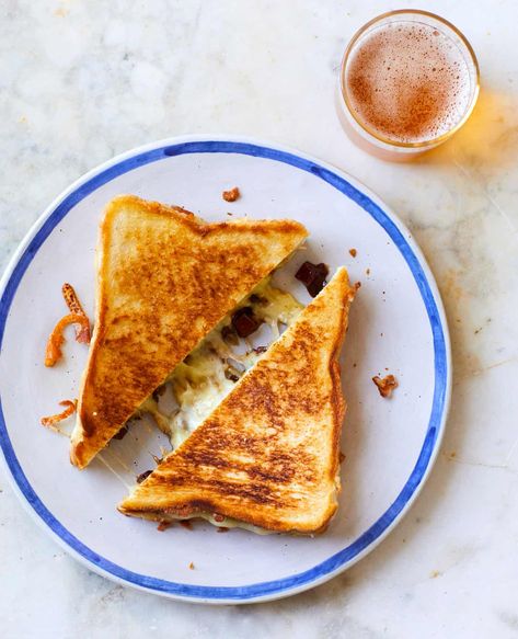 Tom Kerridge’s recipe for his favourite cheese toastie | Comfort food | The Guardian Toasted Sandwich Recipes, Cheese Toastie, Tom Kerridge, Perfect Grilled Cheese, Sandwhich Recipes, Toast Sandwich, Australian Food, Vegan Potato, Easy Cheesy