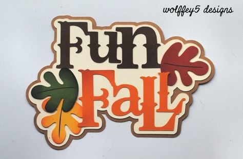 Fall Scrapbook Layouts, Scrapbook Titles, Fall Scrapbook, Fall Kids, Treasure Boxes, Scrapbook Paper Crafts, Box Design, Kids Cards, Print And Cut