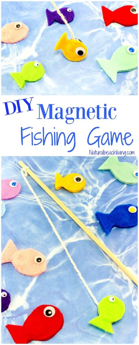 Fish Preschool, Diy Fishing Game, Fishing Games For Kids, Toddler Party Games, F Alphabet, Fish Games, Magnetic Fishing Game, Alphabet Activity, Fishing Toys