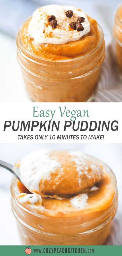 Vegan Pumpkin Pudding, Pumpkin Puree Recipes Healthy, Thanksgiving Vegan, Pumpkin Puree Recipes, Vegan Pudding, Peach Kitchen, Dairy Free Pumpkin, Vegan Pumpkin Recipes, Pumpkin Custard