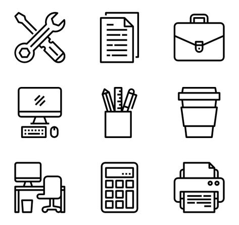 36 Office icons for personal and commercial use. Aphiradee (monkik) Lineal icons. Download at flaticon.com now! #Flaticon #freeicons #office #officematerial Work Symbol, Corporate Signage, Radio Icon, Work Icon, Office Icon, Office Signage, Icon Design Inspiration, Computer Icon, Free Icon Packs