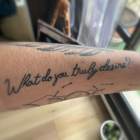 What do you truly desire ? #tattoo #lucifer Lucifer Morningstar Tattoo Ideas, Lucifer Morningstar Tattoo, Lucifer Tattoos, Lucifer Tattoo Ideas, Desire Tattoo, Lucifer Tattoo, Tattoo Tv Shows, Lucifer Quote, Small Tattoos For Guys