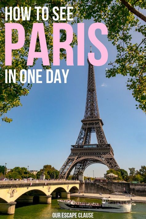 How to spend one day in Paris: where to go, what to see, how to avoid the crowds, and more! #paris #travel #takemetoparis #france #francetravel #paristravel #exploreparis Paris In November, Bucket List Europe, Couples Trip, One Day In Paris, A Day In Paris, Paris Honeymoon, Eiffel Tower In Paris, Tower In Paris, Paris Itinerary