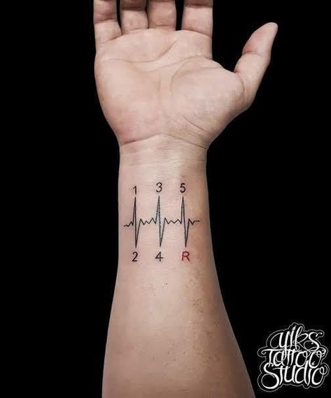 Stick Shift Tattoo Ideas, Tattoo For Car Guys, Mechanic Tattoo Ideas For Men, Tattoo Ideas For Car Guys, Car Guys Tattoo, Tattoos For Mechanics, Car Gear Tattoo, Motor Tattoo Ideas, Mechanic Tattoo For Men