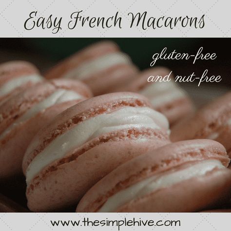 Macaroons Without Almond Flour, Nut Free Macaron Recipe, French Macaroon Recipes, Nut Free Recipes, French Macaroons, Macaroon Recipes, Free In French, Chocolate Hazelnut Spread, Macaron Recipe