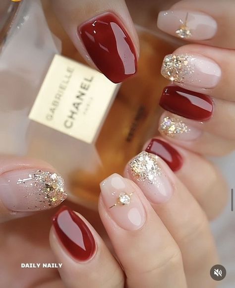 Bridal Nail Designs, Elegant Touch Nails, Red Nail Art Designs, Bridal Nails Designs, Bridal Nail, Nail Designs Ideas, Nails Design Ideas, Minimal Nails Art, Bridal Nail Art