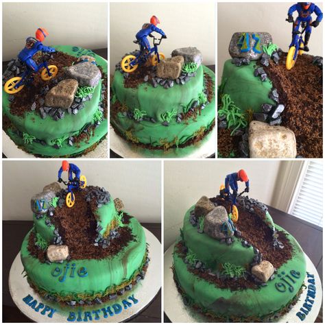 Mountain biking birthday cake Biking Cake, Landscape Cake, Mountain Bike Cake, Birthday Cake For Men, Bicycle Cake, Bike Cake, Cake For Men, Bike Party, Cake Design For Men