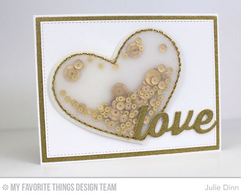 Flat shaker card Spinner Card, Homemade Greeting Cards, Micro Beads, Valentine Cards Handmade, Gold Card, Window Cards, Valentine Anniversary, Homemade Valentines, Friendship Cards