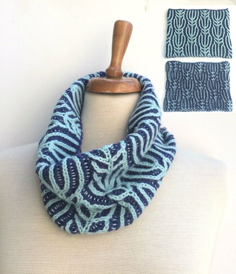 Knit Fashion Pattern, Infinity Scarf Knitting Pattern, Brioche Pattern, Brioche Knitting Patterns, Snood Pattern, Repeated Pattern, Cowl Knitting, Brioche Knitting, Brioche Stitch