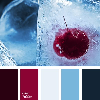 burgundy and blue | Color Palette Ideas Kitchen Paint Colors With Cherry, Flat Bedroom, In Color Balance, Burgundy Colour Palette, Kitchen Dark, Combination Color, Cinderella Blue, Blue Color Combinations, Nature Winter