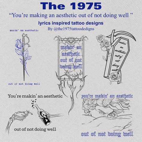 The 1975 Tattoo, 1975 Tattoo, 1975 Lyrics, Not Doing Well, Guys Back, Lyrics Tattoo, Self Titled, An Aesthetic, The 1975