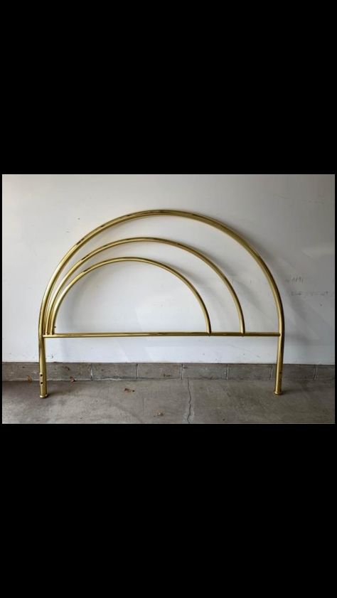 Brass Headboard, Art Deco Headboard, Arched Headboard, Metal Headboard, Brass Art, Brass Gold, Vintage Brass, Tiny House, Reno