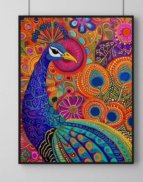 Peacock Madhubani, Madhubani Art Peacock, Madhubani Paintings Peacock Design, Swan Madhubani Painting, Owl In Madhubani Painting, Dragon Ball Art Goku, Indian Folk Art, Dragon Ball Art, Silk Painting