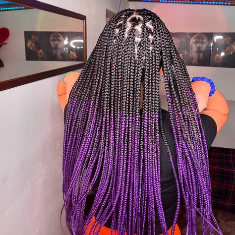 😌 Medium Knotless Braids, Medium Knotless, Knotless Braids, Braids, Hairstyles, Hair Styles, Purple, Quick Saves, Plaits