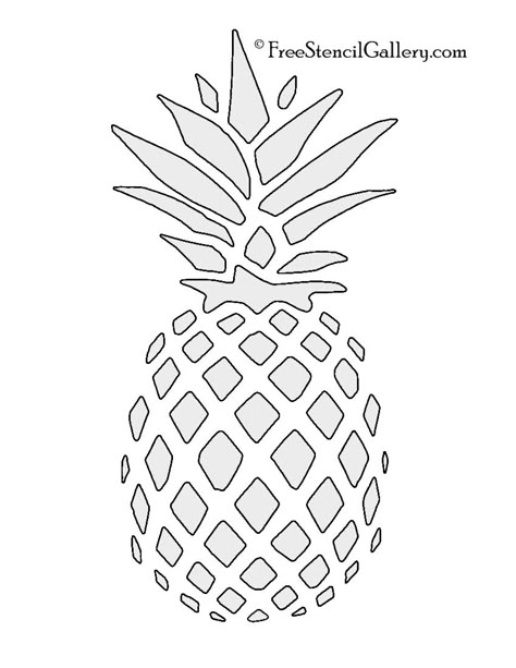 Pineapple Stencil | Free Stencil Gallery Pineapple Stencil, Pineapple Template, Pineapple Pumpkin, Stencils Patterns, Pineapple Crafts, Pumpkin Carving Stencils, Carving Stencils, Golden Pineapple, Cooler Painting