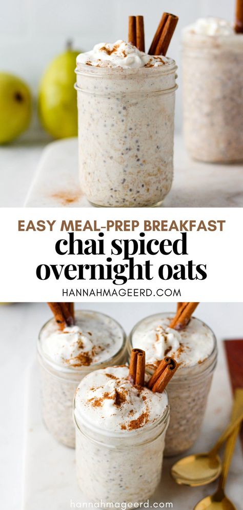 Health Overnight Oats Recipes, Clean Overnight Oats Healthy, Overnight Oats With Oat Bran, Lower Cholesterol Overnight Oats, Cinnamon And Spice Overnight Oats, Cold Oats Recipe Overnight Oatmeal Chia Seeds, Chia Meal Prep, Clean Overnight Oats In A Jar, Fall Overnight Oats Recipe Healthy