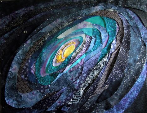 Galaxy Quilt, Space Quilt, Crumb Quilt, Quilt Studio, Galaxy Images, Space Fabric, Tie Quilt, Quilting Studio, Art Quilt