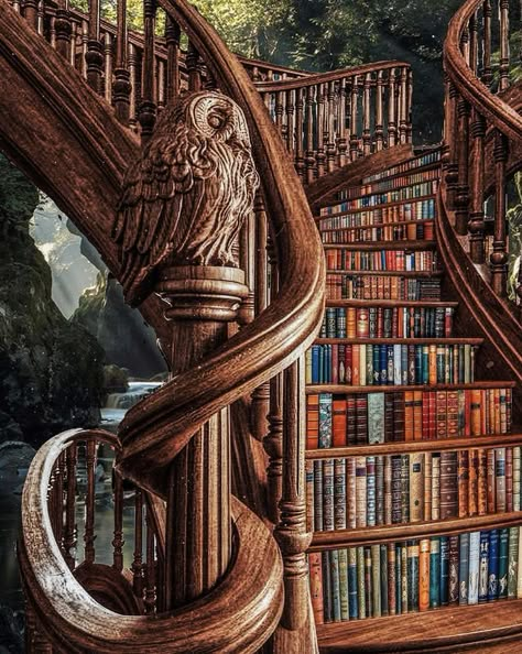 Old Fashioned House Aesthetic, Magic Library Aesthetic, Celestial Library, Izzy Core, Property Planning, Nanowrimo 2023, Magical Library, Wood Cabin, Bookshelf Inspiration