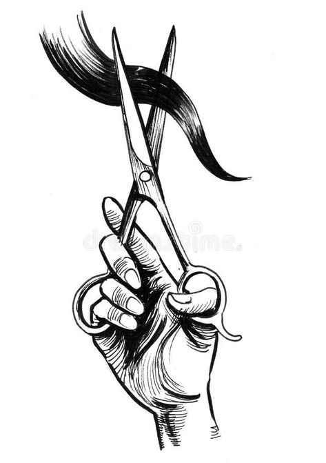 Hand With Scissors, Holding Scissors, Scissors Drawing, Hairdresser Tattoos, Scissors Logo, Easy Professional Hairstyles, White Drawing, Creative Poster, Hair Scissors