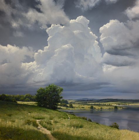 Renato Muccillo Fine Arts Studio World Painter, Renato Muccillo, Classical Realism, Hyper Realistic Paintings, Canadian Painters, Clouds Photography, Acrylic Painting For Beginners, Sky Painting, Realistic Paintings