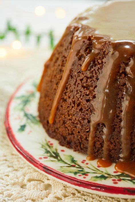 Homemade Steamed Gingerbread Pudding | Bigger Bolder Baking Rum Caramel Sauce, Figgy Pudding Recipe, Gingerbread Pudding, Steamed Pudding Recipe, Rum Caramel, Steamed Pudding, Bigger Bolder Baking, British Desserts, Baking Cookbooks