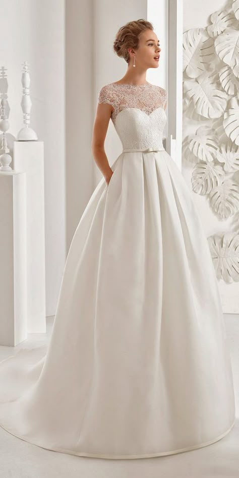 aline illusion with sweetheart rosa clara wedding dresses