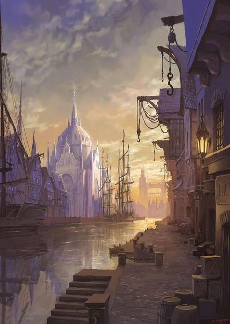 Fantasy Locations, Dnd Campaign, Anime City, Rpg Map, Throne Of Glass Series, Fantasy City, Fantasy Setting, Fantasy Places, Fantasy Concept Art