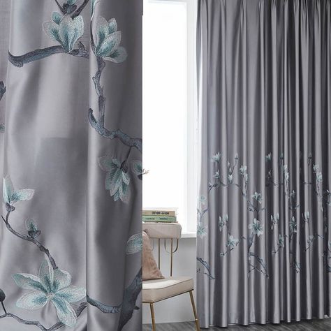 Grey linen curtains