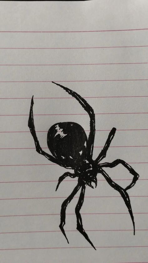 Cute Spider Doodle, Note Book Doodles Grunge, Punk Painting Ideas, Spiderweb Doodle, Grunge Drawing Ideas Doodles, Punk Drawings Sketches, Doodle Spider, Spider Graffiti, Spiders Drawing