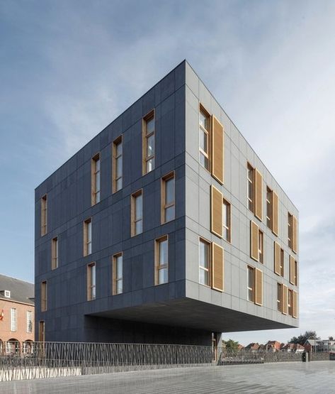 Fiber Cement Facades in Architecture: 9 Notable Examples | ArchDaily Concrete Panel Facade, Fiber Cement Facade, Equitone Facade, Cement Facade, Fiber Cement Panels, Fibre Cement Cladding, Cement Panels, Cement Board, Wood Facade