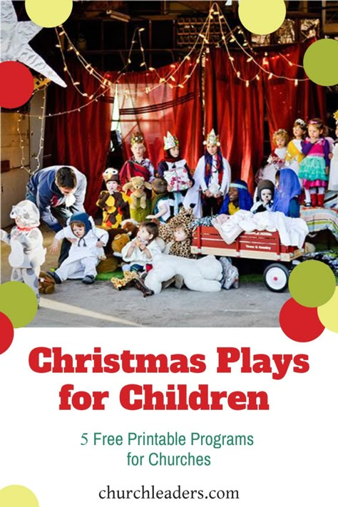 Christmas Plays For Kids, Play Scripts For Kids, Childrens Ministry Christmas, Kids Church Christmas, Skits For Kids, Christmas Skits, Christmas Drama, Christmas Plays, Church Christmas Party