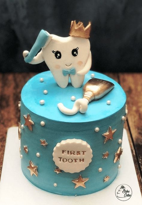 Teeth Theme Cake Ideas Images (Birthday Cake Pictures) Teething Cake Design, First Tooth Cake Ideas, 1st Tooth Cake, Tooth Cake Design, Teeth Cake Ideas, Teeth Cake Design, First Tooth Cake Boy, Tooth Shaped Cake, First Teeth Cake Ideas