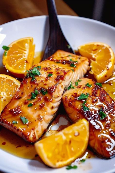 Orange Salmon Recipes, Recipe Ingredients List, Orange Salmon, Frozen Salmon, Impressive Recipes, Orange Recipes, Hearty Meals, 4 Ingredients, Salmon Recipes