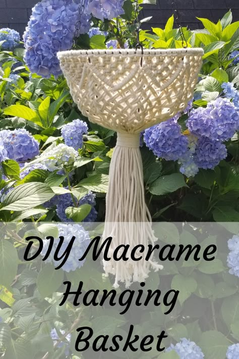 Macrame Basket Plant Hanger, Macrame Bowl Holder, Macrame Basket Hanger, Fruit Basket Diy, Macrame Fruit Hanger Diy, Macrame Hanging Basket, Macrame Bowl, Basket Making, Macrame Basket Tutorial