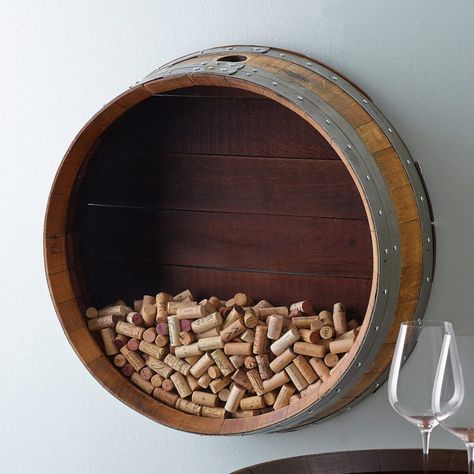 38 Best Reusing Old Wine Barrel Ideas and Designs for 2020 Wine Barrel Wall, Barrel Ideas, Barrel Projects, Wine Barrel Furniture, Barrel Furniture, Wine Craft, Wine Cork Crafts, Wine Wall, Wine Decor