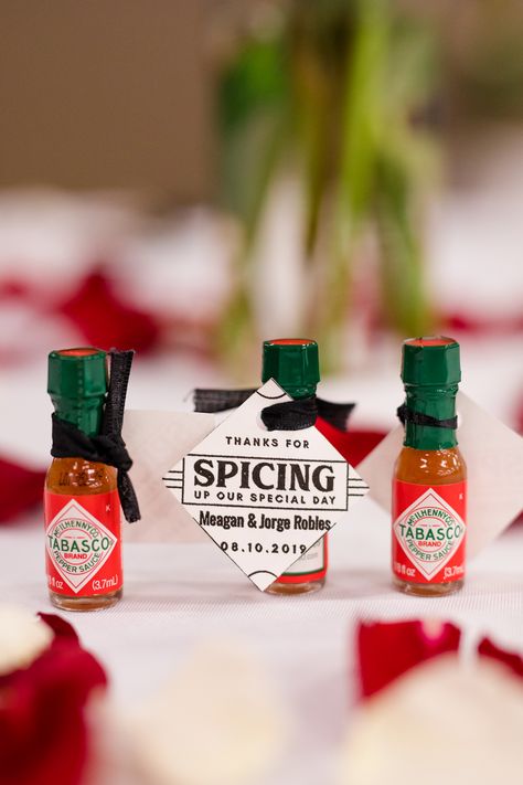 Sauce Wedding Favors, Couples Shower Decorations, Crawfish Boil Party, Mexican Birthday Parties, Rehearsal Dinner Decorations, Engagement Party Favors, Unique Wedding Gowns, Mexican Birthday, Couples Bridal Shower