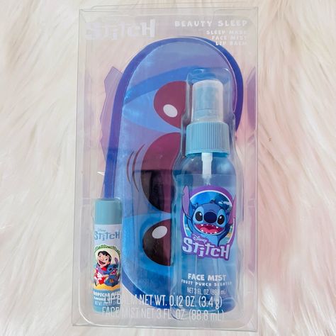 Brand New In Package Never Used Bundle Includes 1 Stitch Eye Mask 1 Stitch Face Mist 1 Stitch Lip Balm Cute Stitch Things, Stitch Things To Buy, Stitch Items Disney, Stitch Make Up, Stitch Stuff Toy, Stitch Lip Gloss, Stitch Merch, Stitch School Supplies, Stitch Makeup Kit