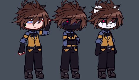 Afton Family Gacha Club Michael, Gacha Club Male Hair Ideas With Adjustments, Michael Afton Design, Gacha Club Micheal Afton, Afton Family Gacha Club Oc, Gacha Fnaf Designs, Michael Afton Gacha Club, Michael Afton Gacha, Bad Boy Outfits