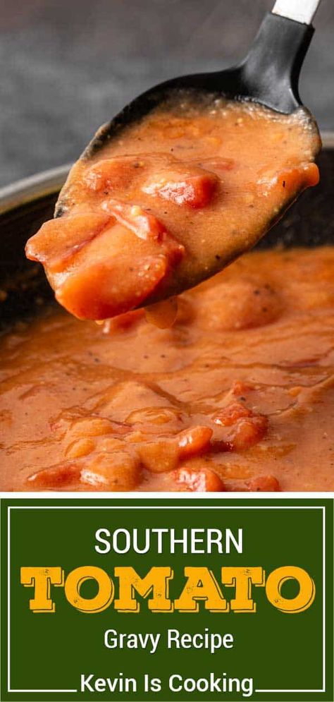 Southern Tomato Gravy Recipe Sausage In Tomato Gravy, Rice And Tomato Gravy, Easy Tomato Gravy, Tomato Gravy Recipe Southern Easy, Tomato Gravy Recipe Southern, Giblet Gravy Recipe Southern, Tomato Gravy Recipe, Apartment Recipes, Best Sauce Recipe