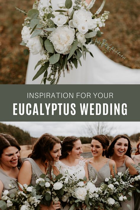 Eucalyptus And Tan Wedding, Eucalyptus Bridesmaids Dresses, Eucalyptus Color Palette Wedding, Eculyptus Wedding Colors, Eucalyptus Green Bridesmaid Dresses, Eucalyptus Wedding Color Scheme, Wedding Season Colors, Eucalyptus Wedding Flowers, Eucalyptus Bridesmaid Dress