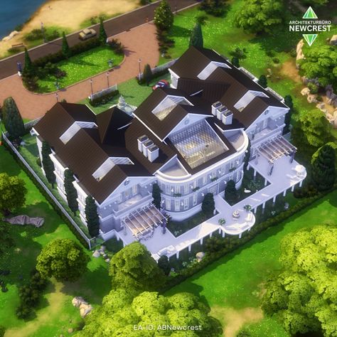 Sims 4 Basegame Mansion in the gallery now! 🎉 In my last story poll some of you asked if I could do a basegame house for the Sims. I have done a few smaller houses without any expansion packs. But not something as huge as this villa. So... welcome to the "Luxury Basegame Mansion"! This lot is: 🛋 Fully furnished 🍀 Functional & playtested 🏘 Basegame only, no packs ✅ No CC 📐 50x50 You can download it for free from the gallery. My EA-ID is ABNewcrest 🌿 #sims4basegame #thesims4 #lessims4 #los... Sims 4 Residential, Smaller Houses, Free Sims 4, Sims 4 Houses, Sims House, The Sims4, My Last, The Gallery, The Sims