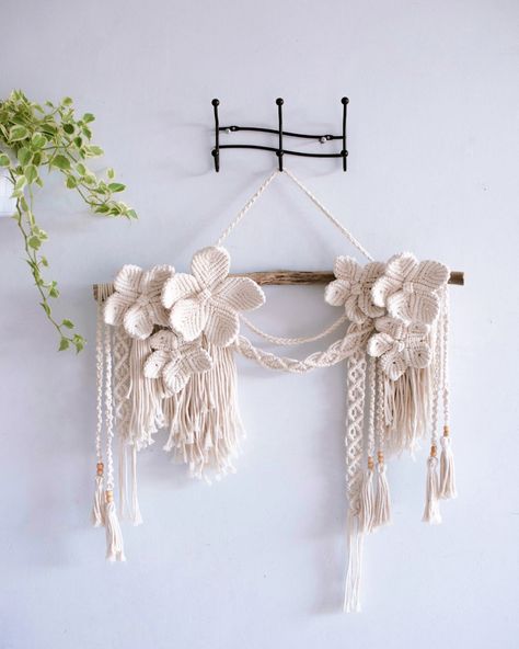 Layered macrame wall hanging