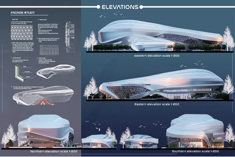 Artemis Museum- Space Museum in Port-Said City :: Behance High Tech Architecture Concept, Museum Landscape Design, Museum Design Architecture, Futuristic Museum, Architecture Futuristic, Biomimicry Architecture, Architecture Museum, Stadium Architecture, Facade Architecture Design